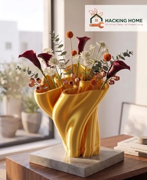 Abstract Wavy Centerpiece Vase photo 10