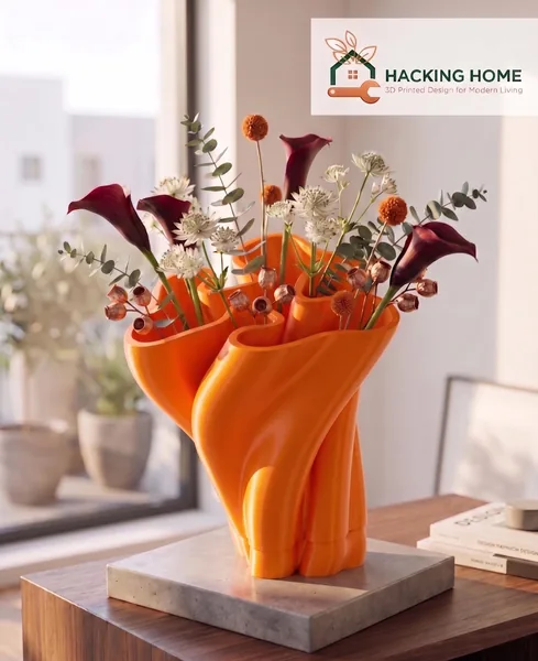 Abstract Wavy Centerpiece Vase photo 12