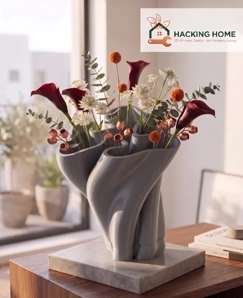 Abstract Wavy Centerpiece Vase photo 4