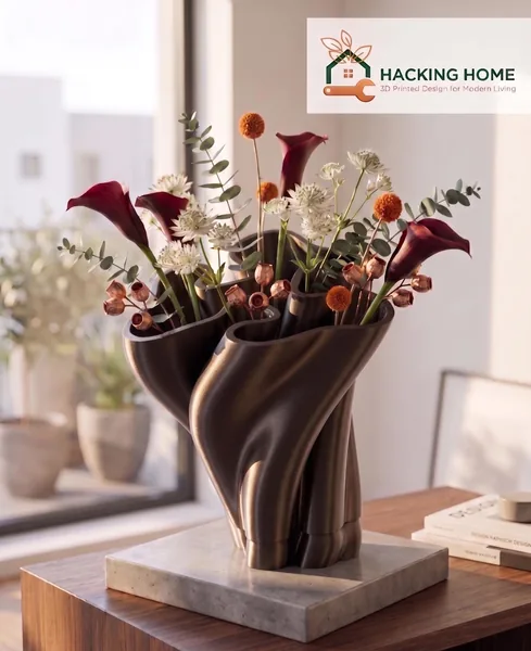 Abstract Wavy Centerpiece Vase photo 6