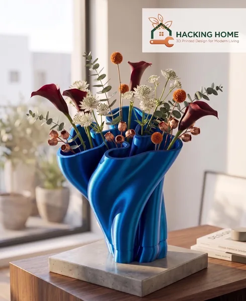 Abstract Wavy Centerpiece Vase photo 7