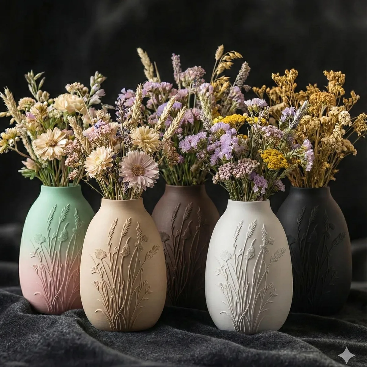 Botanical Relief Vase