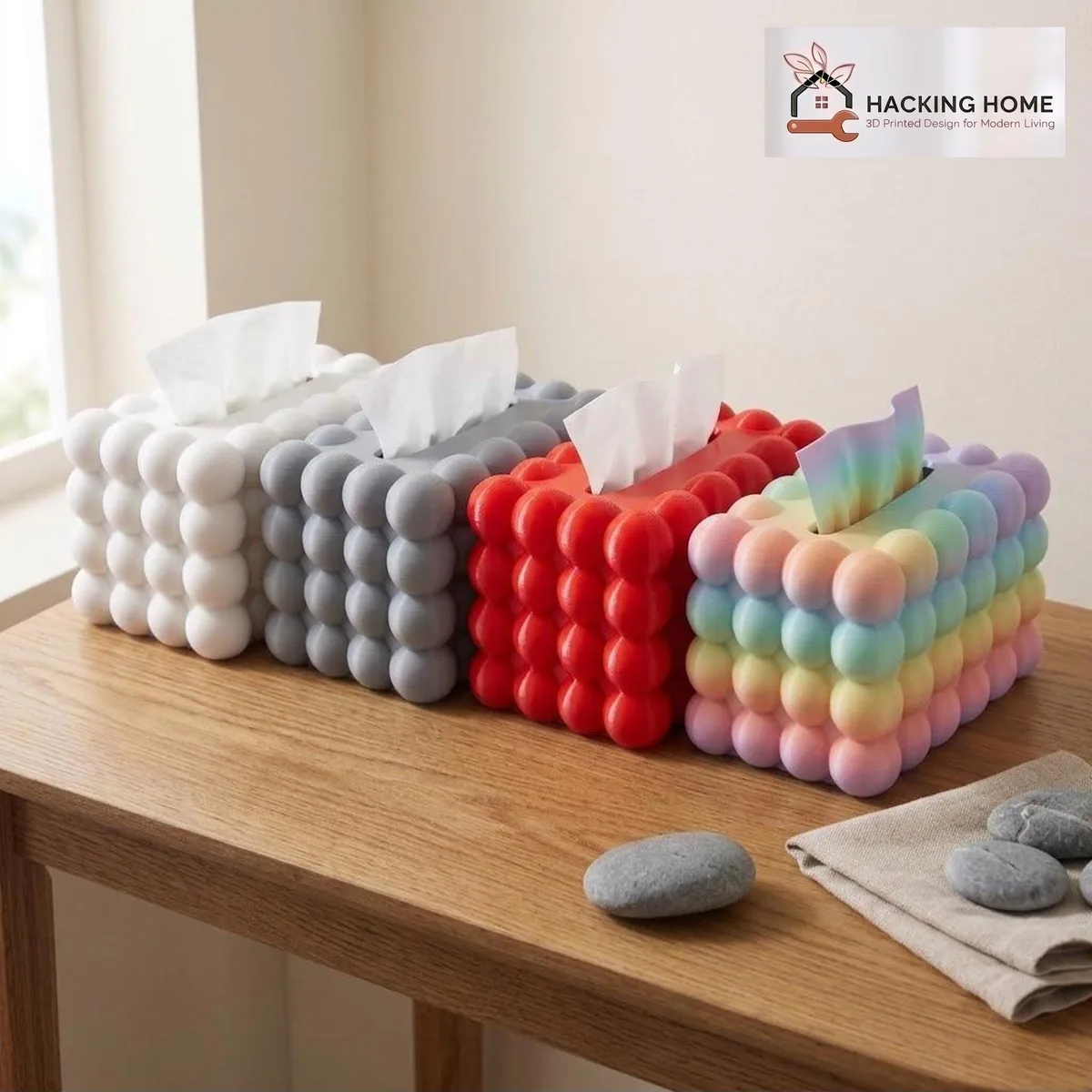 Bubble Tissue Box Cover