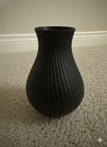 Elegant Ribbed Vase photo 5