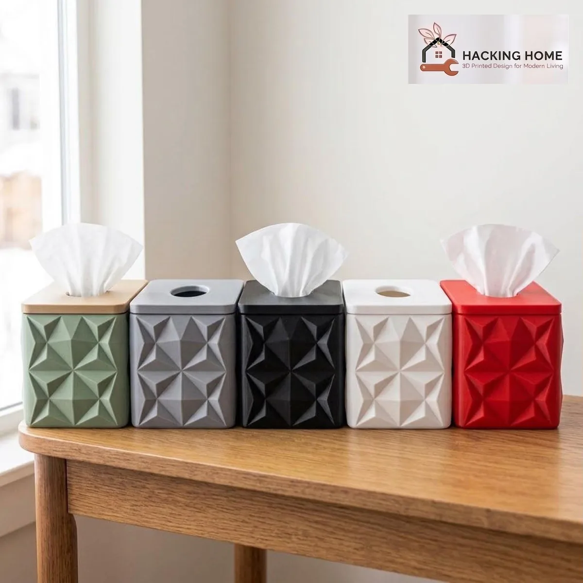 Faceted Tissue Box Cover