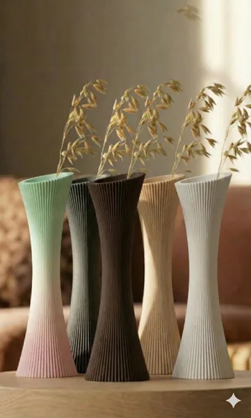 Modern Fluted Vase