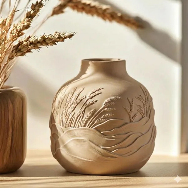 Wheat Motif Vase photo 3