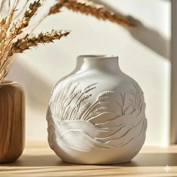 Wheat Motif Vase photo 4