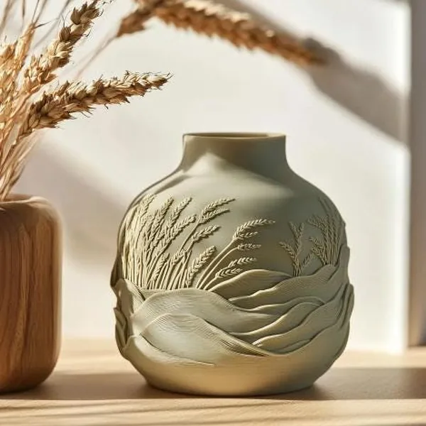 Wheat Motif Vase photo 7